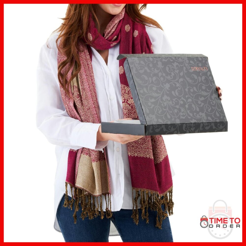 Luxury Pashmina Scarf Gift Boxed Elegant Women's Fashion Accessory